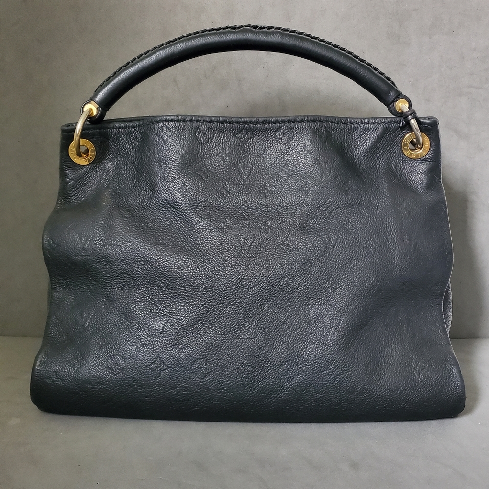 Auth Louis Vuitton Artsy Monogram Empreinte MM Tote HandBag Black Hobo Dustbag - Picture 5 of 16